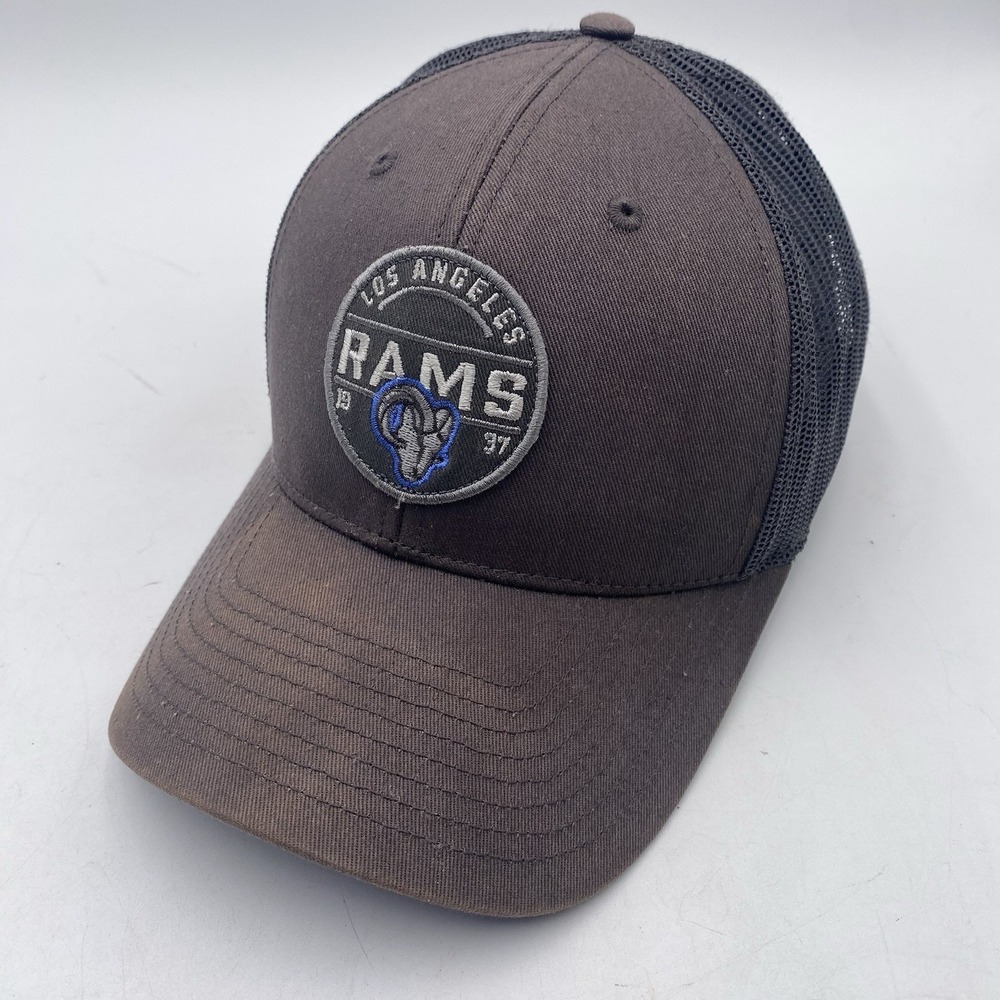 Los Angeles Rams Hat NFL TEAM Strapback Mesh Trucker Gray‎